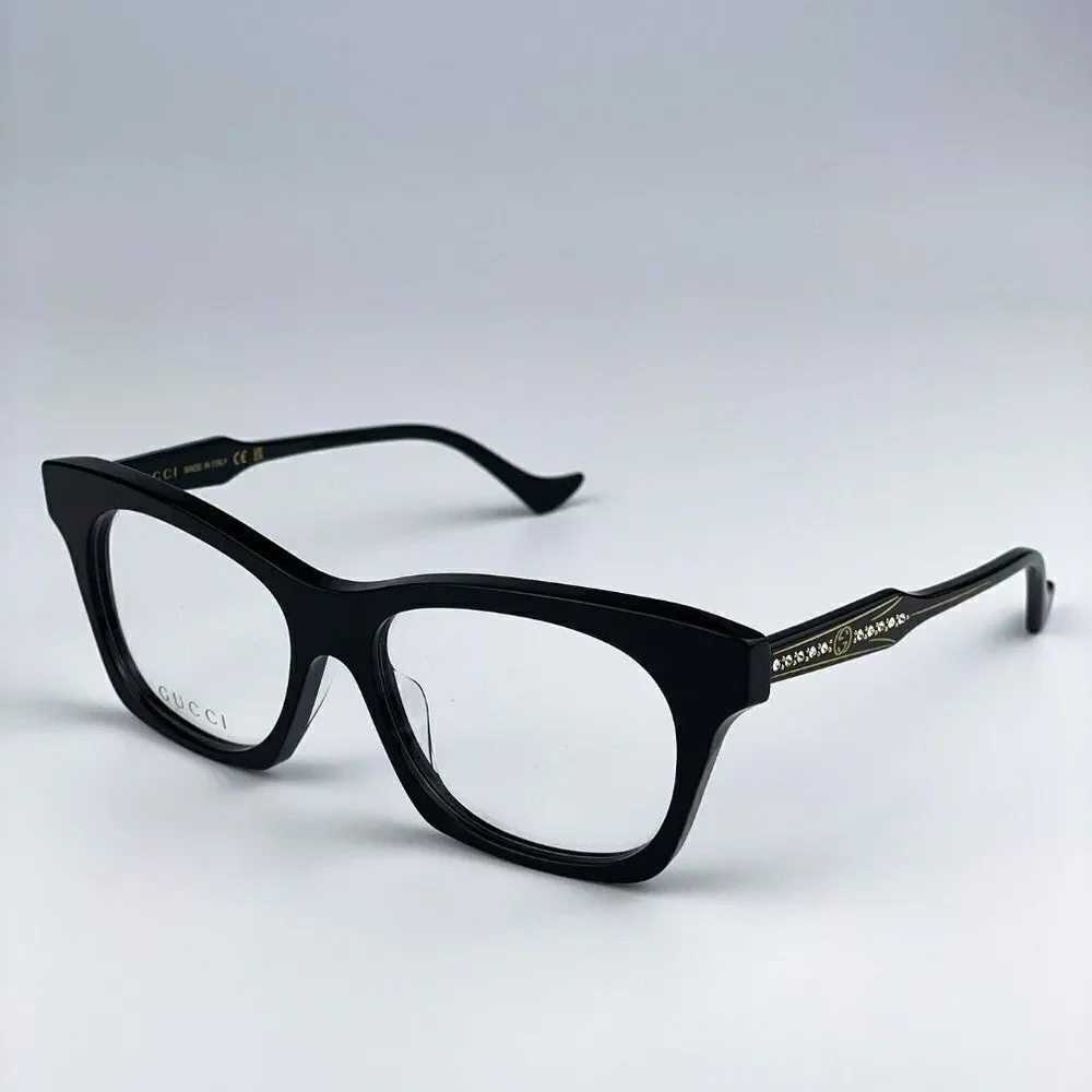 SALE! NEW Gucci GG1299O 001 Black Square Women Eyeglasses